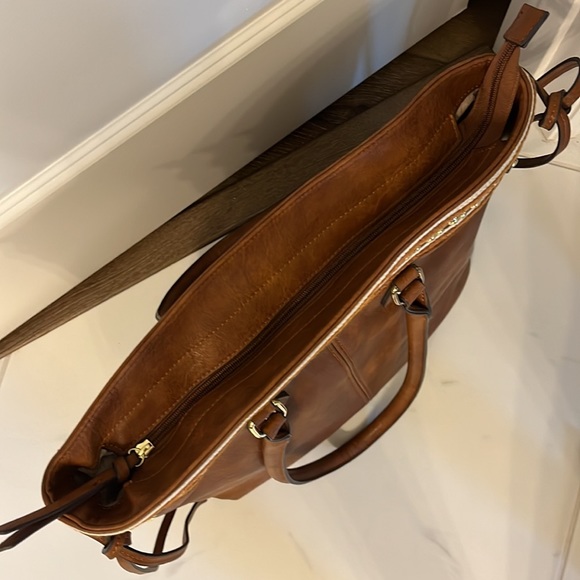 Charming Charlie’s Brown faux leather tote/bag. Brand new with tag. - Picture 4 of 5